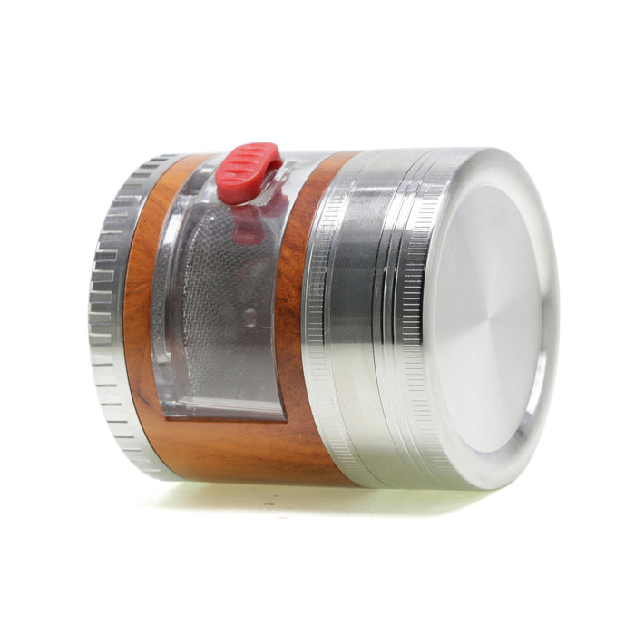 63MM Four-Layer Rotating Sound Creative Design With Drawer Concave Zinc Alloy Smoke Grinder