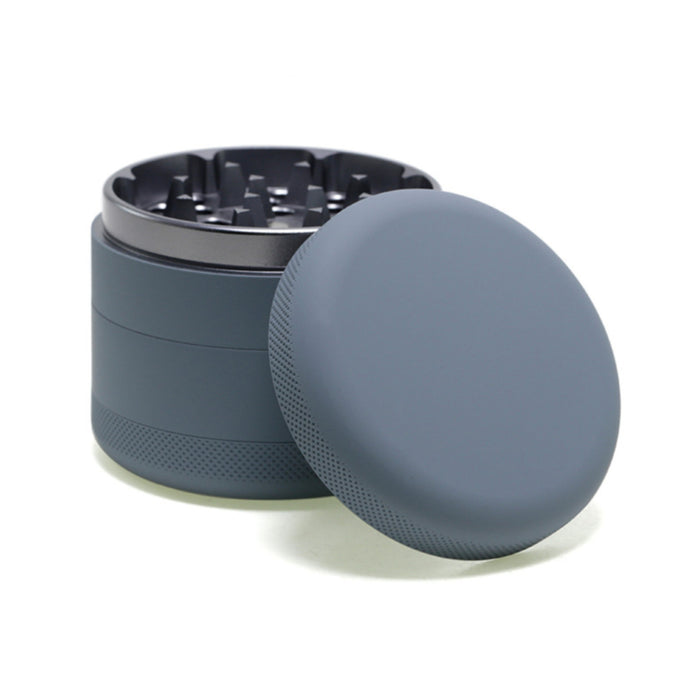 63MM Four-Layer Rubber Paint Model Inside Aluminum Alloy Herb Grinder-Gray