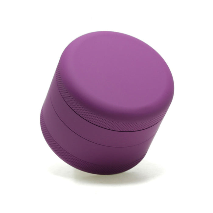 63MM Four-Layer Rubber Paint Model Inside Aluminum Alloy Herb Grinder-Purple