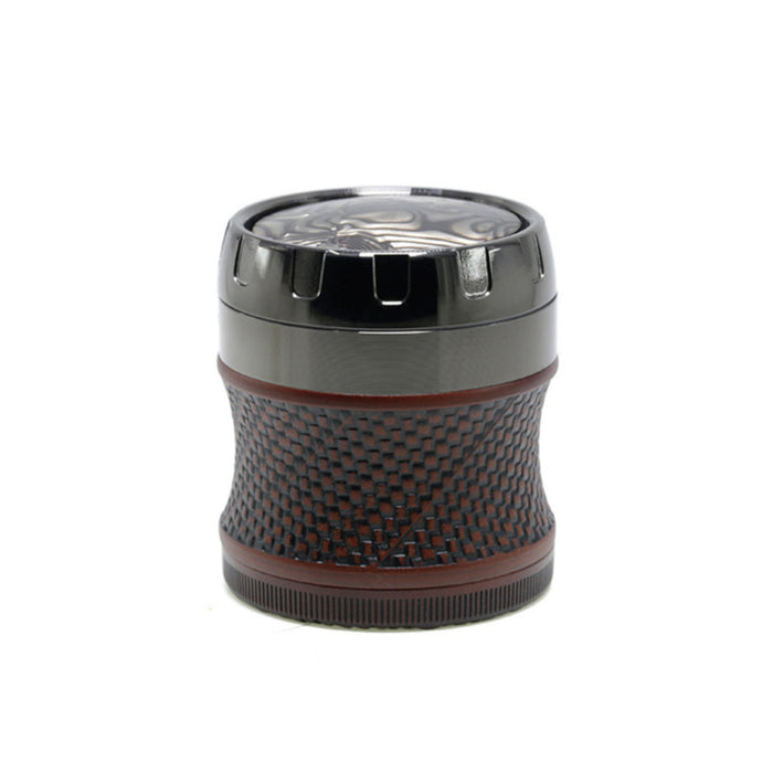 63MM Four-Layer Top Cover Fun Rotating Design Zinc Alloy Plastic Chamfering Smoke Grinder