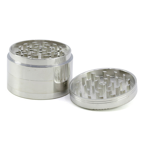 63MM Four-Layer Zinc Alloy Diamond Dial Skull Animal Smoke Grinder-Silver