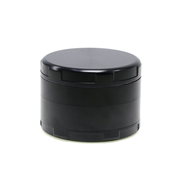 63MM Four-Layer Zinc Alloy Flat Chamfer Smoke Grinder-Black