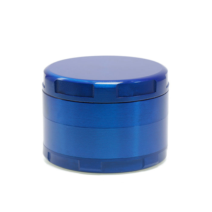 63MM Four-Layer Zinc Alloy Flat Chamfer Smoke Grinder-Blue