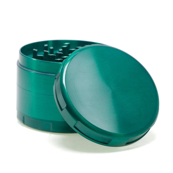63MM Four-Layer Zinc Alloy Flat Chamfer Smoke Grinder-Green