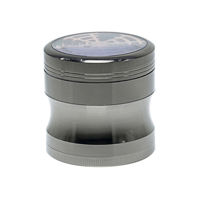 63MM Four-Layer Zinc Alloy Window Windmill Leaf Shape Thin Waist Grinder-Gun-Black