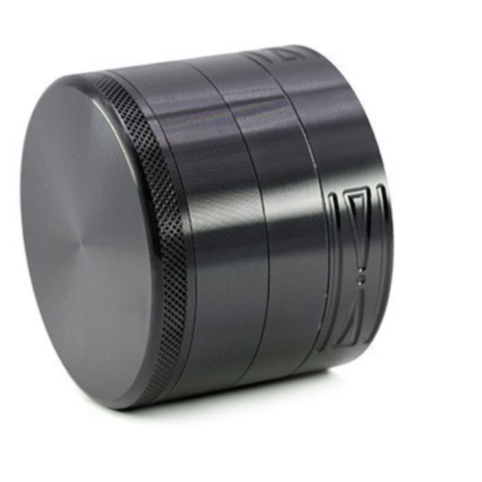 63MM Four-Layer Aluminum Alloy Transparent Cover Clover Grinding Tooth Design Tobacco Crusher | Black Color