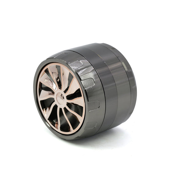 63MM Four-layer Zinc Alloy Turbine Chamfering Smoke Grinder-Gun Black