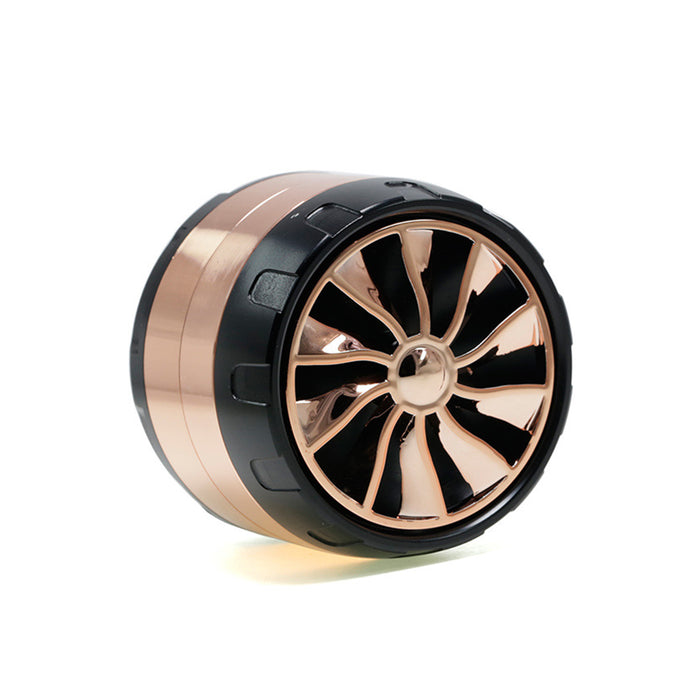 63MM Four-layer Zinc Alloy Turbine Chamfering Smoke Grinder-Spell