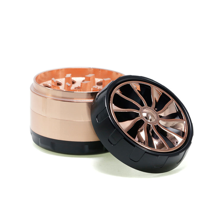 63MM Four-layer Zinc Alloy Turbine Chamfering Smoke Grinder-Spell