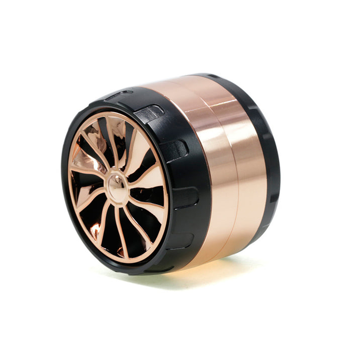 63MM Four-layer Zinc Alloy Turbine Chamfering Smoke Grinder-Spell