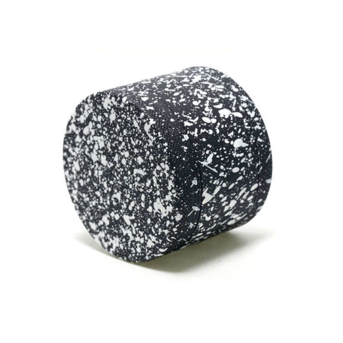 63MM Stone Pattern Aluminum Alloy Silicone Smoke Grinder | Black-White
