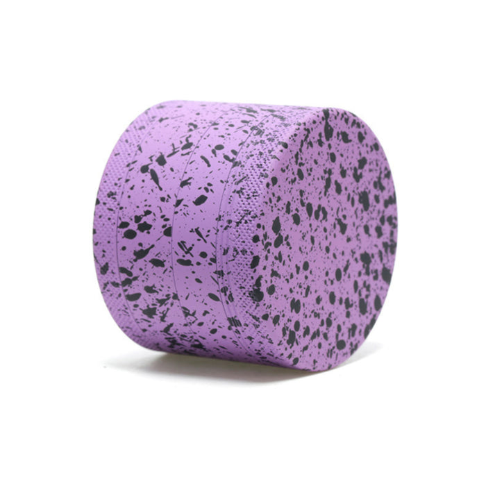 63MM Stone Pattern Aluminum Alloy Silicone Smoke Grinder | Purple-Black