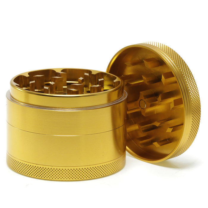 63MM Sunglasses Diamond Cat Creative Design 4-Layer Aluminum Alloy Concave Smoke Grinder-Gold