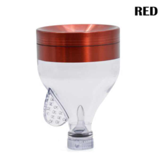 63MM Three-Layer Zinc Alloy Concave Funnel Smoke Grinder Mix Color