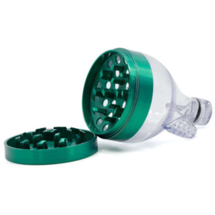 63MM Three-Layer Zinc Alloy Concave Funnel Smoke Grinder Mix Color