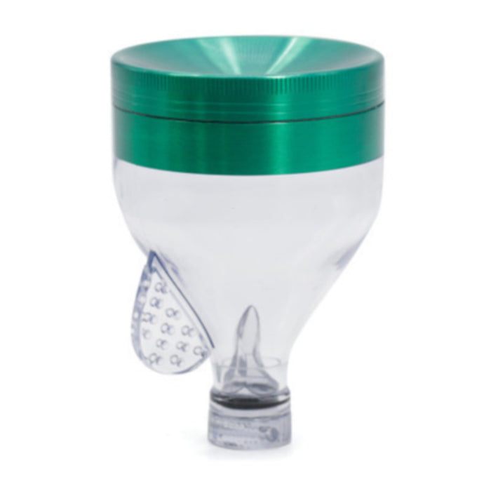 63MM Three-Layer Zinc Alloy Concave Funnel Smoke Grinder Mix Color
