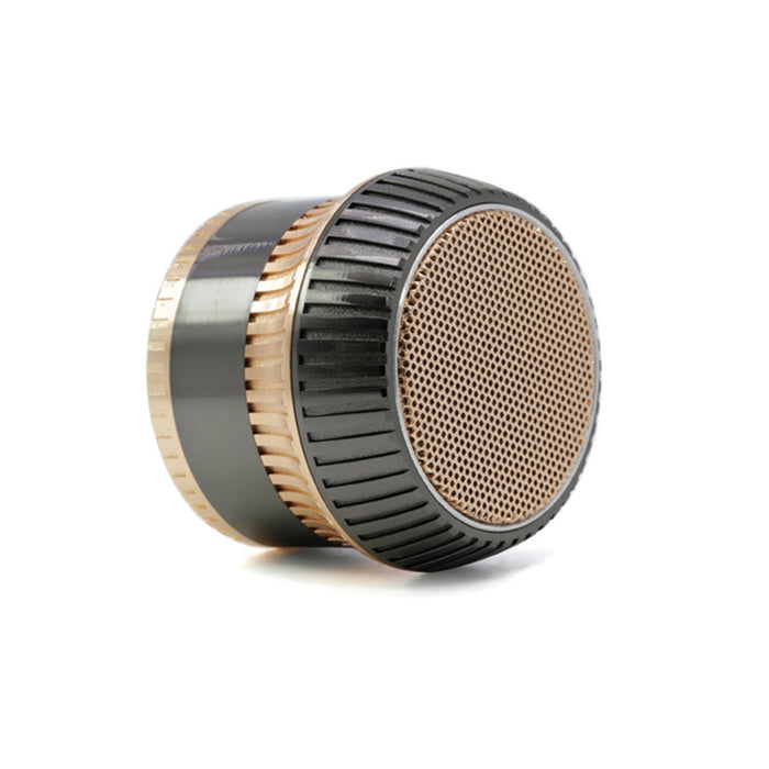 63MM Zinc Alloy 4 Part Vertical Stripe Lace Skirt Herb Grinder-Gunblack-Rosegold