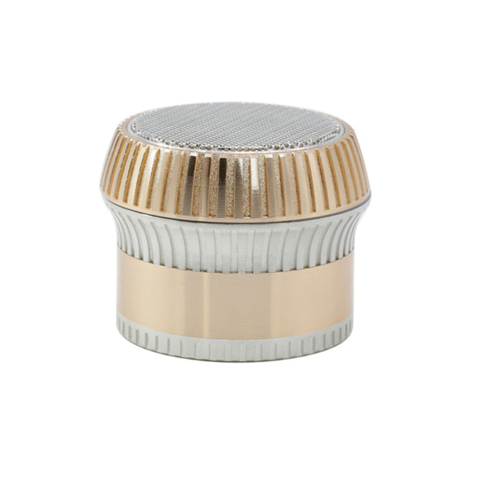 63MM Zinc Alloy 4 Part Vertical Stripe Lace Skirt Herb Grinder-Rosegold-Silver