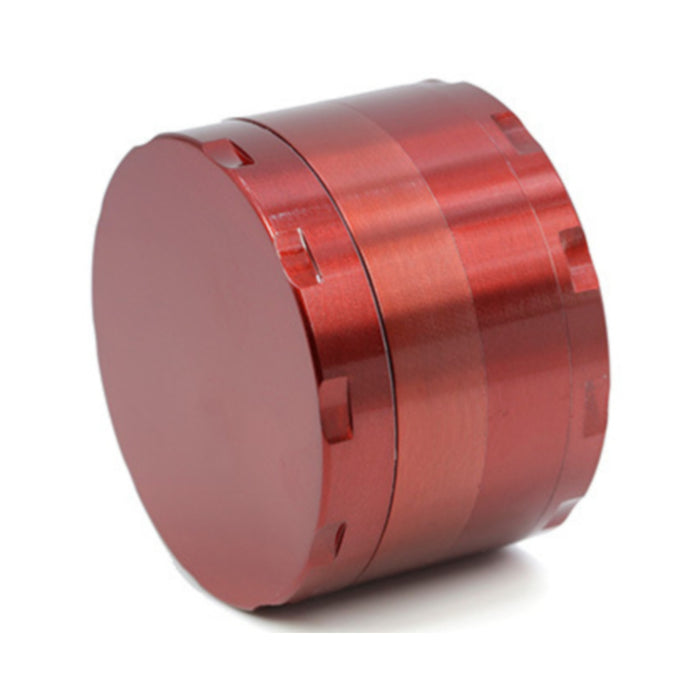 63MM Zinc Alloy Four-Layer Chamfered Weed Grinder-Gun-Red