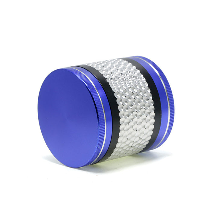 63MM Zinc Alloy Four-Layer Color Matching Weed Grinder | Blue Color