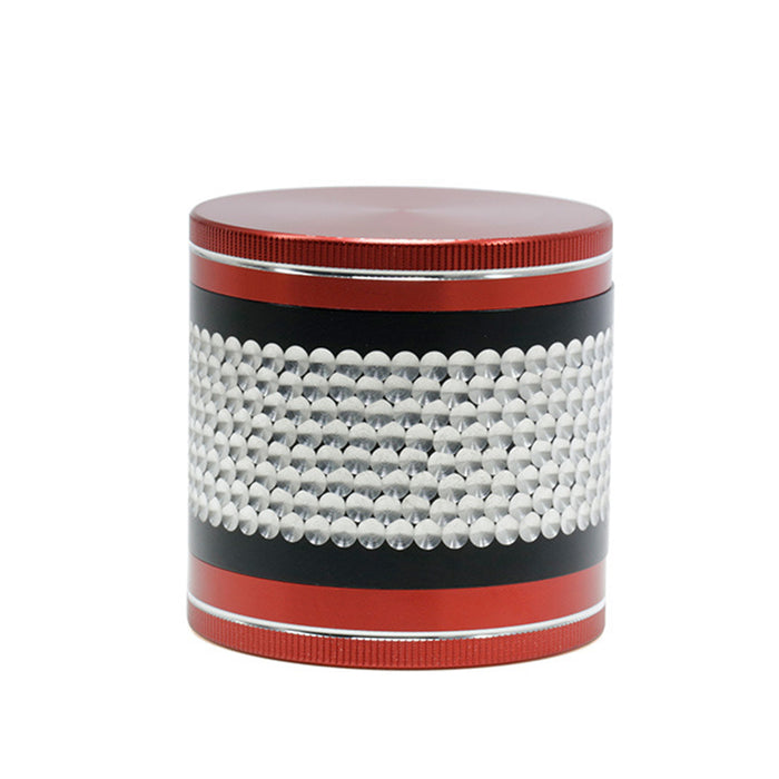 63MM Zinc Alloy Four-Layer Color Matching Weed Grinder | Red Color