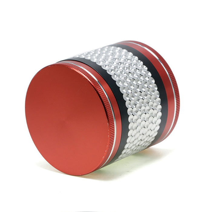 63MM Zinc Alloy Four-Layer Color Matching Weed Grinder | Red Color