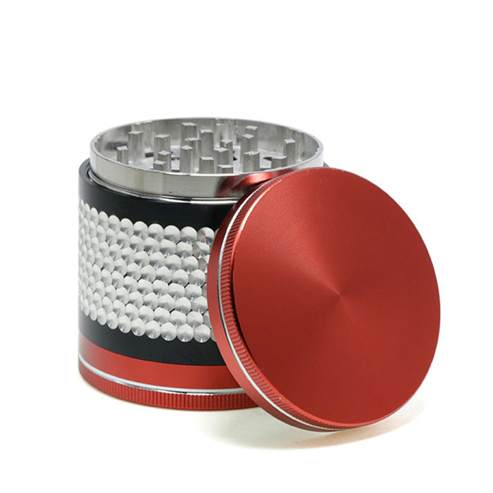 63MM Zinc Alloy Four-Layer Color Matching Weed Grinder | Red Color