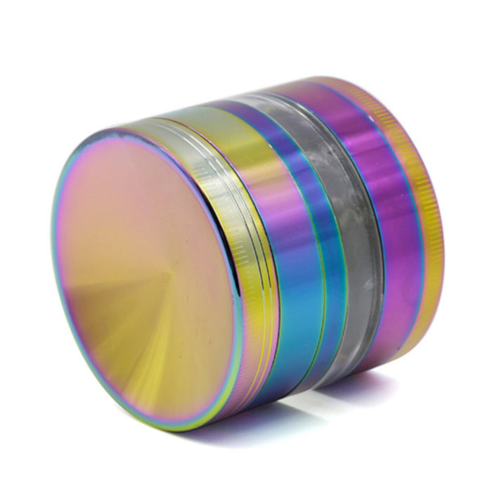 63MM Zinc Alloy Four-Layer Colorful Concave Transparent Window Ice Blue Herb Grinder