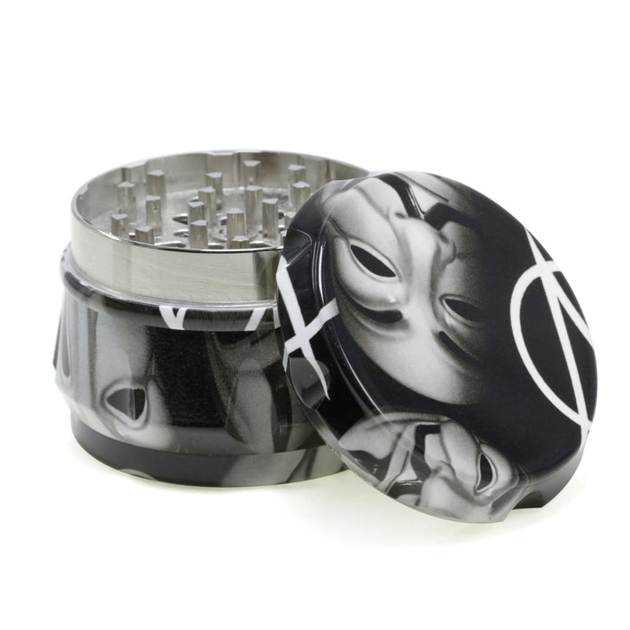 63MM Zinc Alloy Four-Layer Customizable Pattern Drum Chamfering Smoke Grinder