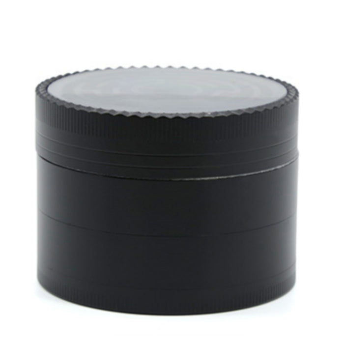 63MM Zinc Alloy Four-Layer Labyrinth Smoke Grinder-Black