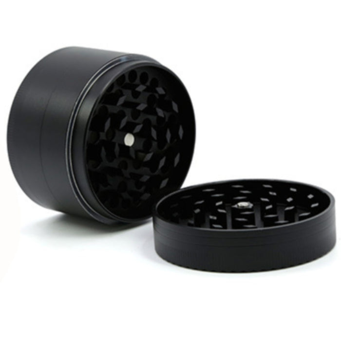 63MM Zinc Alloy Four-Layer Labyrinth Smoke Grinder-Black