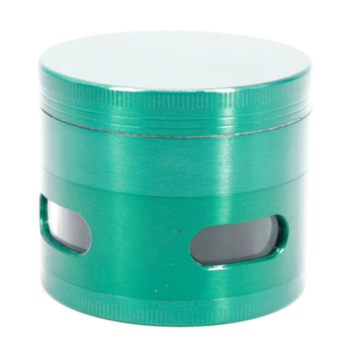 63MM Zinc Alloy Four-Layer Side Window Herb Grinder-Green