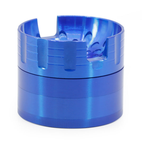 63MM Zinc Alloy Four-Layer Sound Shape Concave Design Herb Grinder-Blue