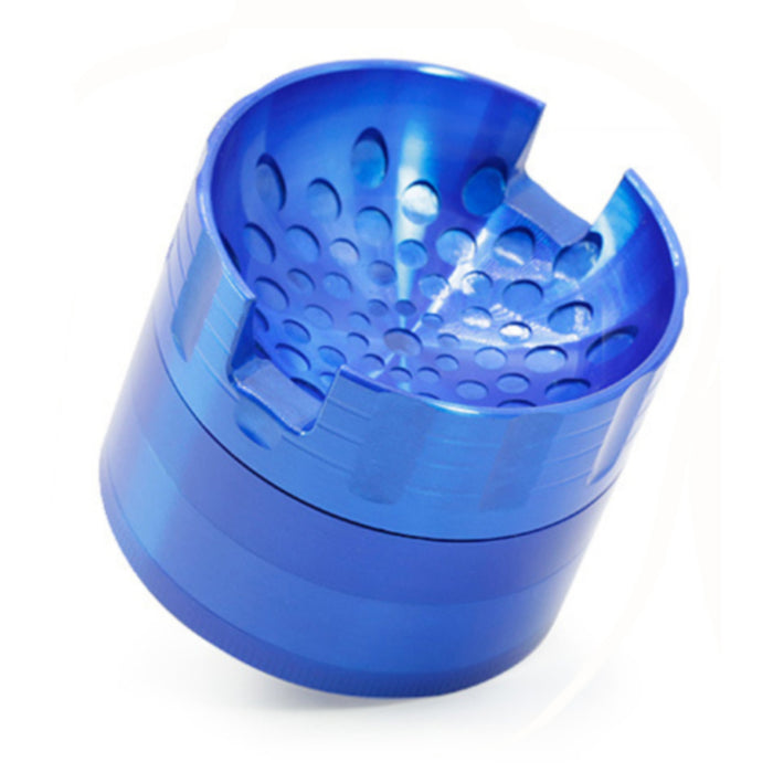 63MM Zinc Alloy Four-Layer Sound Shape Concave Design Herb Grinder-Blue
