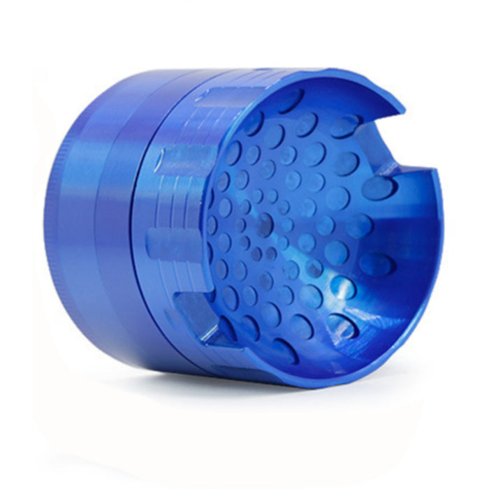 63MM Zinc Alloy Four-Layer Sound Shape Concave Design Herb Grinder-Blue