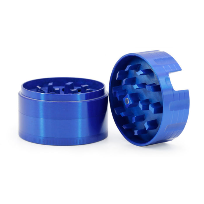 63MM Zinc Alloy Four-Layer Sound Shape Concave Design Herb Grinder-Blue