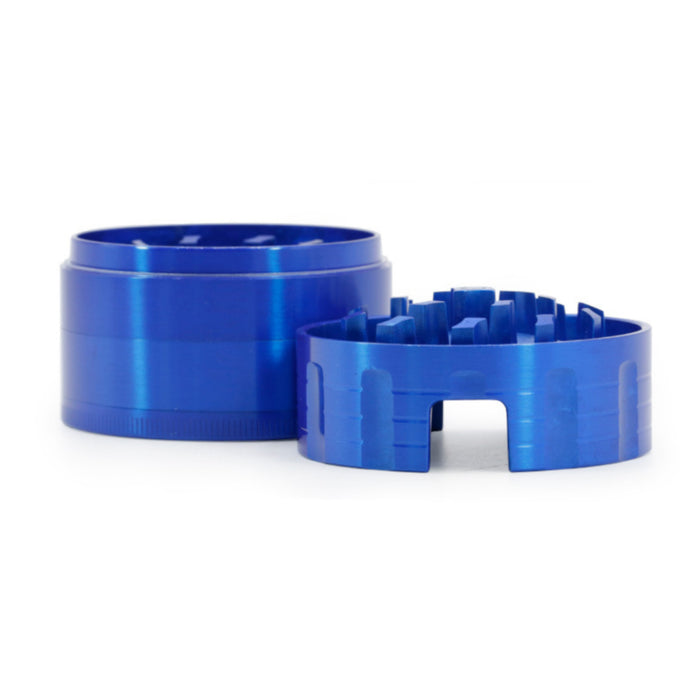 63MM Zinc Alloy Four-Layer Sound Shape Concave Design Herb Grinder-Blue