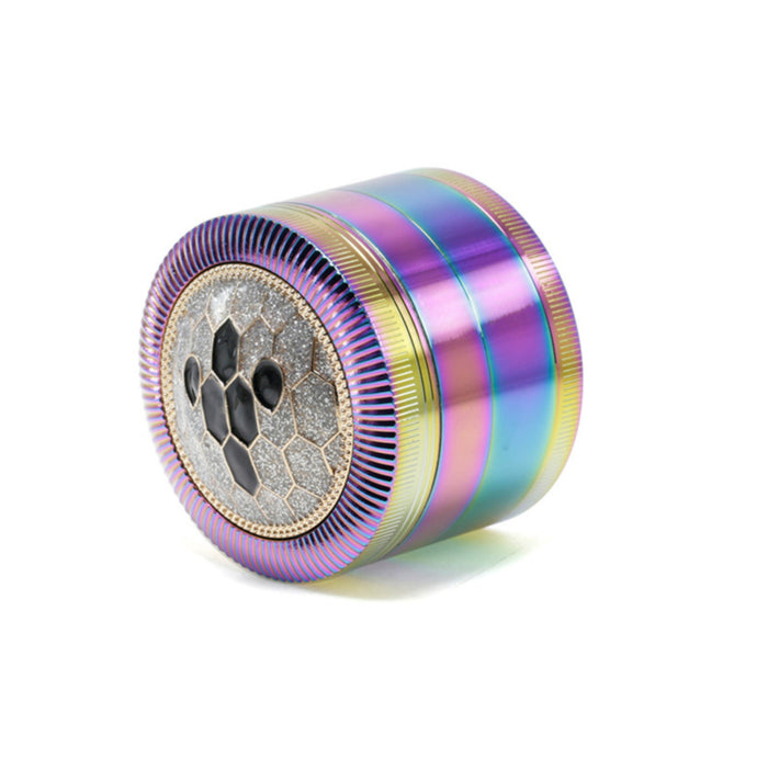 63MM Zinc Alloy Four Layers With Drill Color Tortoise Shell Metal Smoke Grinder