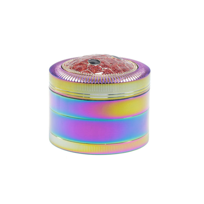 63MM Zinc Alloy Four Layers With Drill Color Tortoise Shell Metal Smoke Grinder