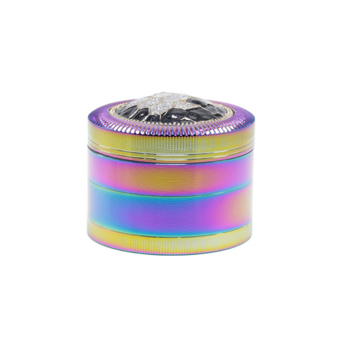 63MM Zinc Alloy Four Layers With Drill Color Tortoise Shell Metal Smoke Grinder