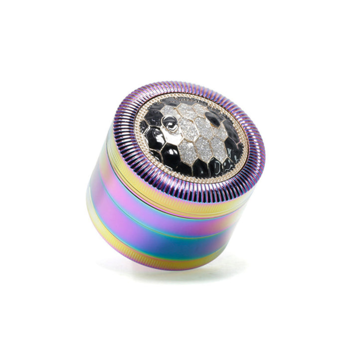 63MM Zinc Alloy Four Layers With Drill Color Tortoise Shell Metal Smoke Grinder