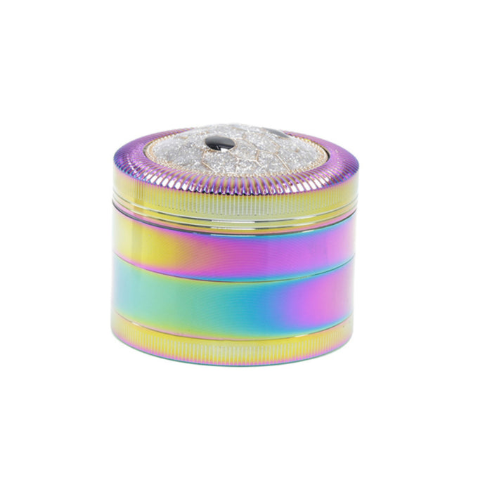 63MM Zinc Alloy Four Layers With Drill Color Tortoise Shell Metal Smoke Grinder