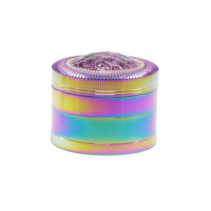 63MM Zinc Alloy Four Layers With Drill Color Tortoise Shell Metal Smoke Grinder