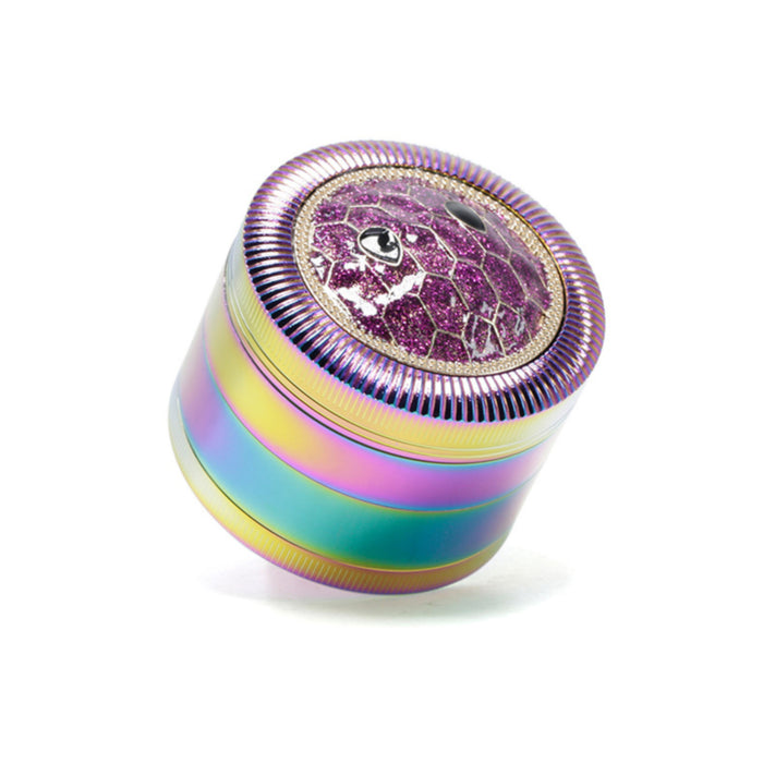 63MM Zinc Alloy Four Layers With Drill Color Tortoise Shell Metal Smoke Grinder