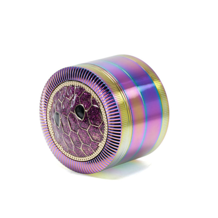 63MM Zinc Alloy Four Layers With Drill Color Tortoise Shell Metal Smoke Grinder