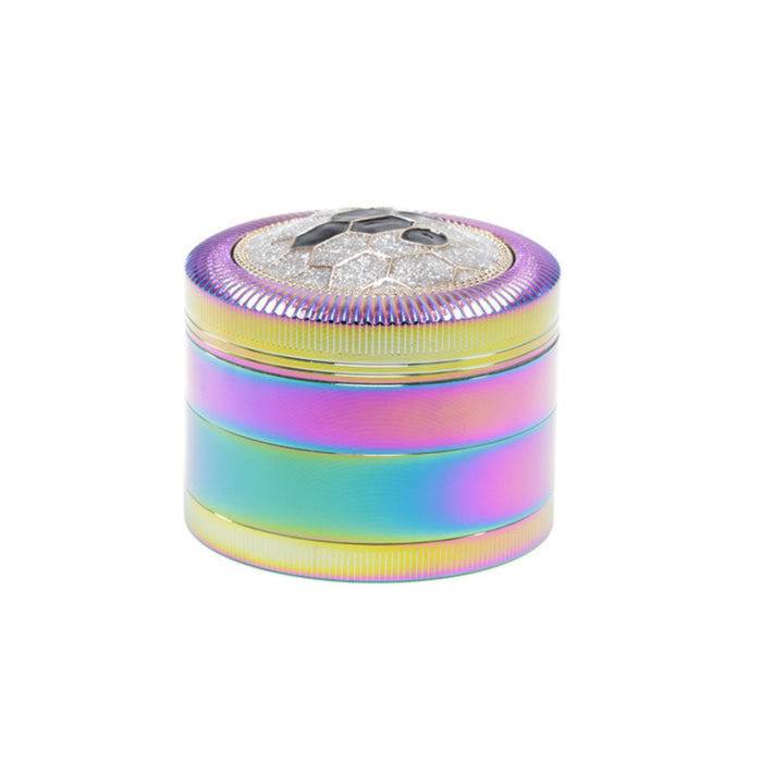 63MM Zinc Alloy Four Layers With Drill Color Tortoise Shell Metal Smoke Grinder