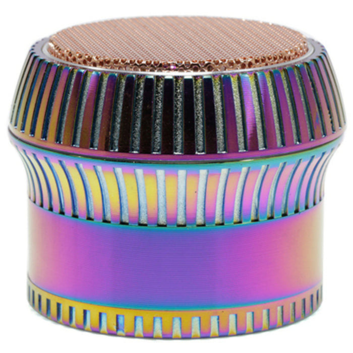 4 Part 63MM Zinc Alloy Vertical Stripe Lace Skirt Weed Grinder