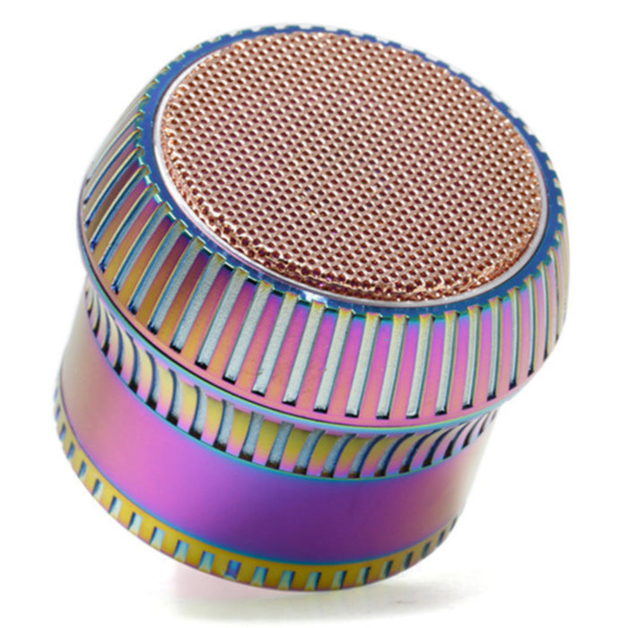 4 Part 63MM Zinc Alloy Vertical Stripe Lace Skirt Weed Grinder