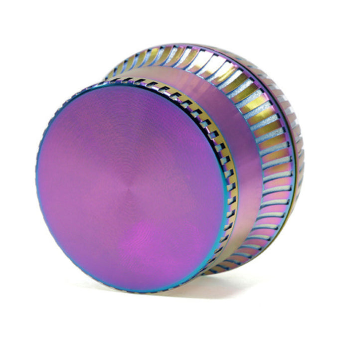 4 Part 63MM Zinc Alloy Vertical Stripe Lace Skirt Weed Grinder