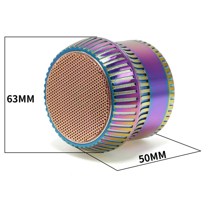 4 Part 63MM Zinc Alloy Vertical Stripe Lace Skirt Weed Grinder